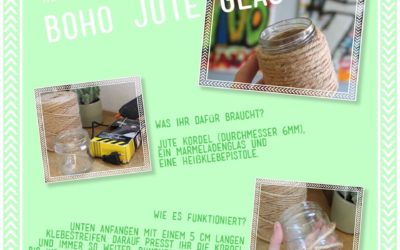 Heute für euch aus dem No7: Boho Jute Glas Bastelanleitung!
